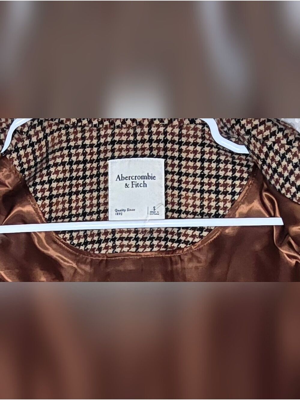Abercrombie & Fitch Plaid Blazer Old Money Academia Office Chic Jacket Small - Picture 12 of 12